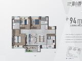 保利招商雍山郡_3室2厅2卫 建面94平米